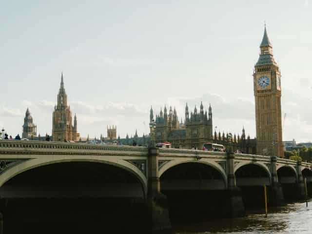 Westminster Bridge with Big Ben and the Houses of Parliament